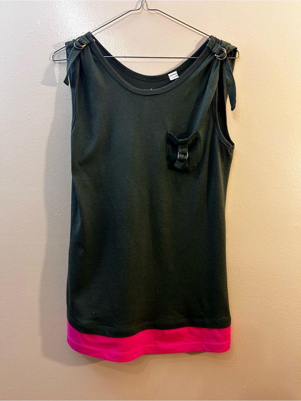 Energie Black V-Neck Tank Top